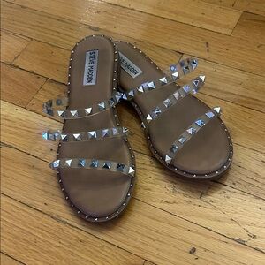 Steve Madden Silver Studded Sandals